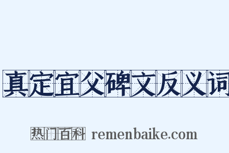真定宜父碑文反义词是什么意思的图片